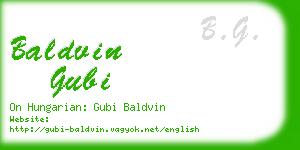 baldvin gubi business card
